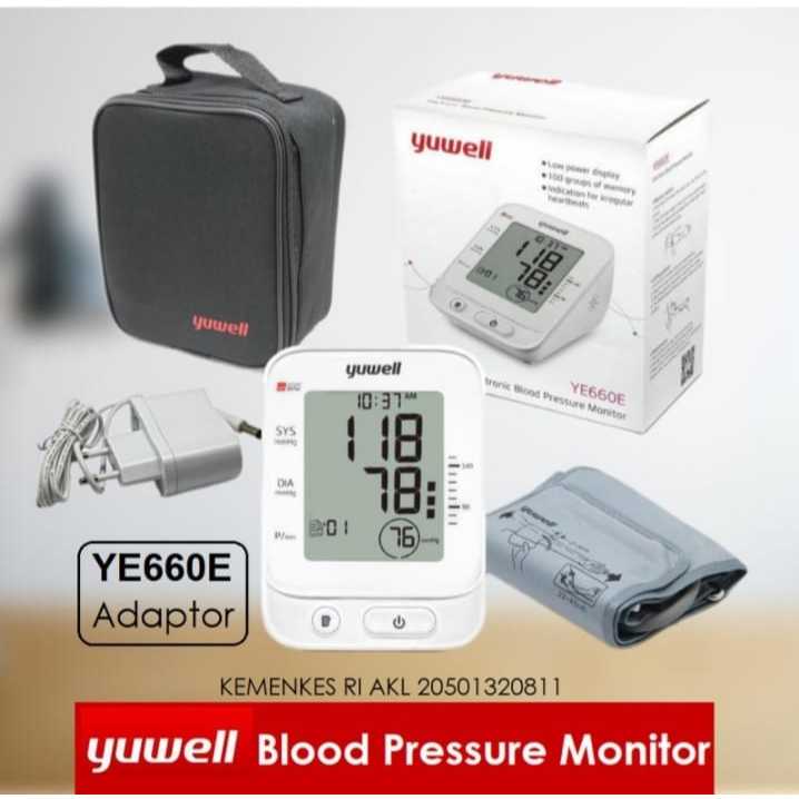 Yuwell Tensimeter Digital 660E Lengkap dengan Adaptor