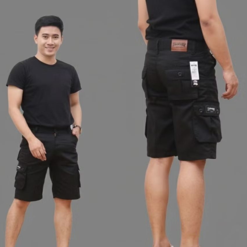 [NICK STORE]Celana Cargo Pendek Pria Celana Pendek Pria Bahan American Drill