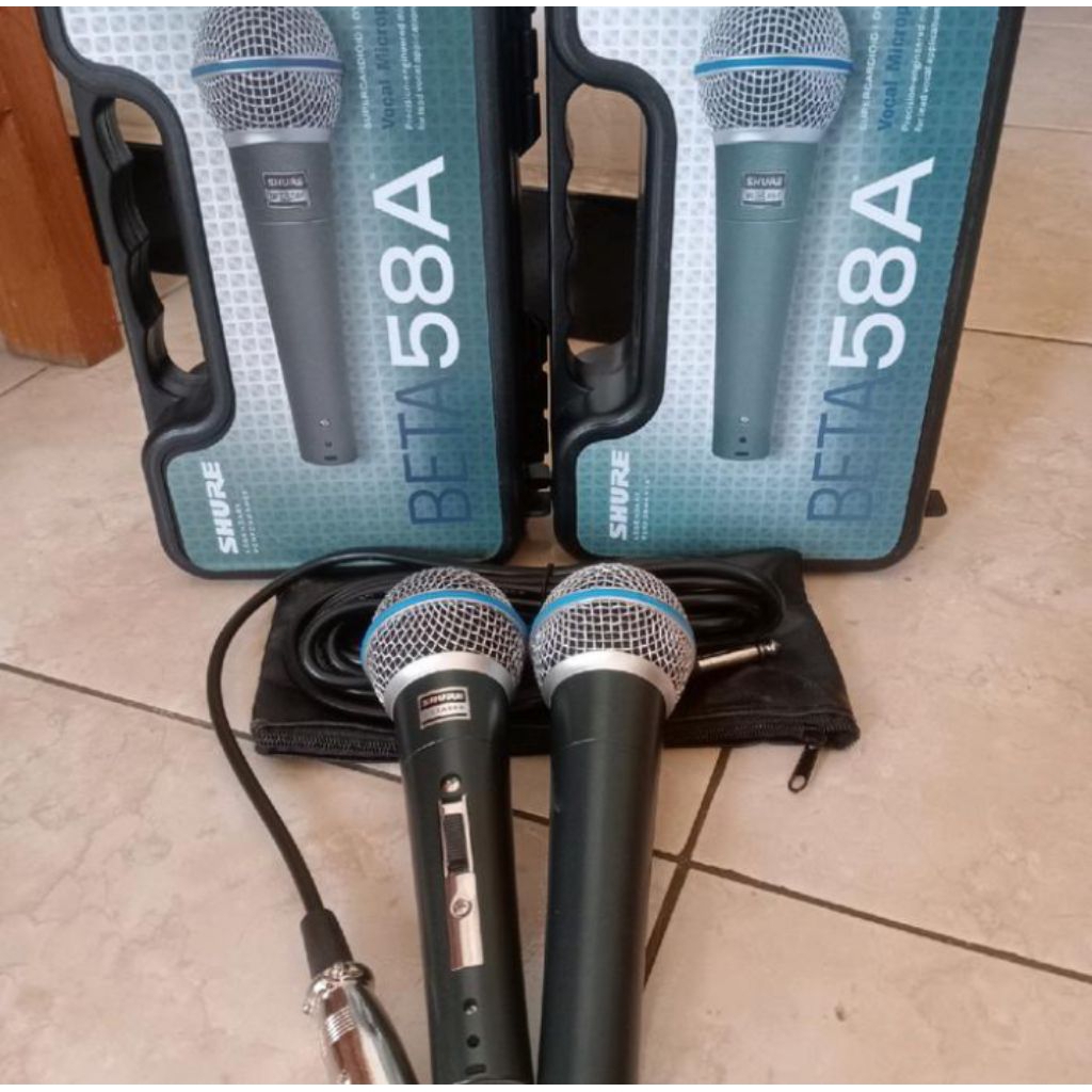 SHURE BETA 58A FULL BESI / MIX / MIKROFON KABEL kabel-ADA KOPER