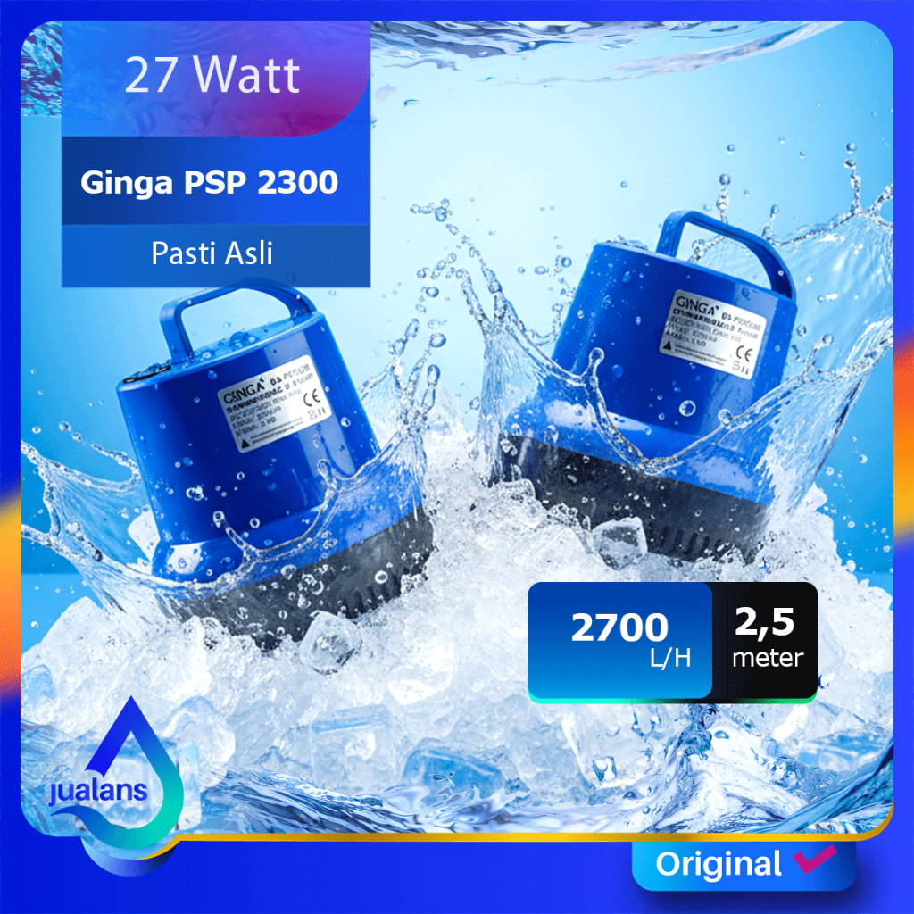 Pompa Aquairum GINGA GA PSP 2300 2400 Pompa Aquarium dan Kolam Low Watt
