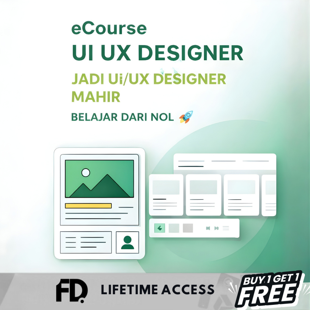 Ecourse UI/UX Designer Web & App – Belajar Desain UI/UX Lengkap dari Dasar sampai Mahir