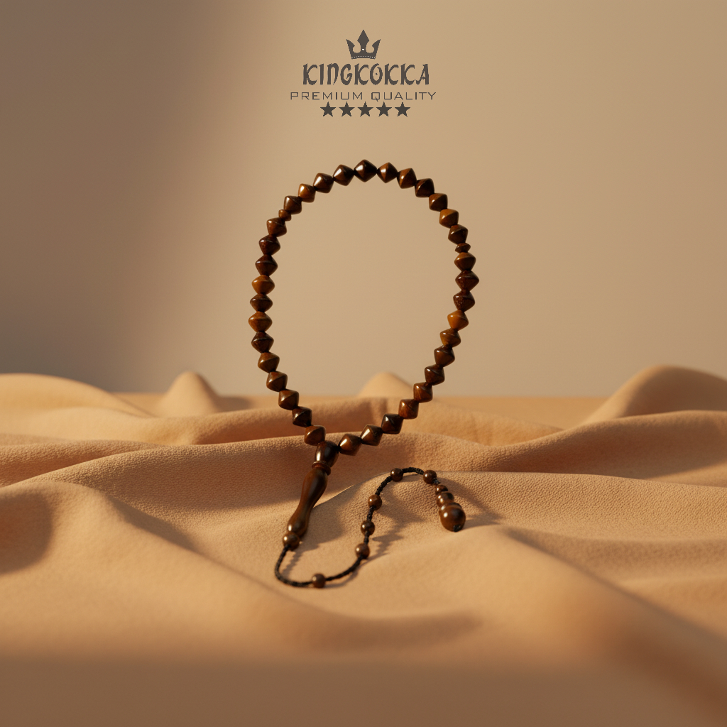 Tasbih Kaukah Kokka Original Wajik 33 Butir / Kayu Kaokah Premium Bersertifikat Asli