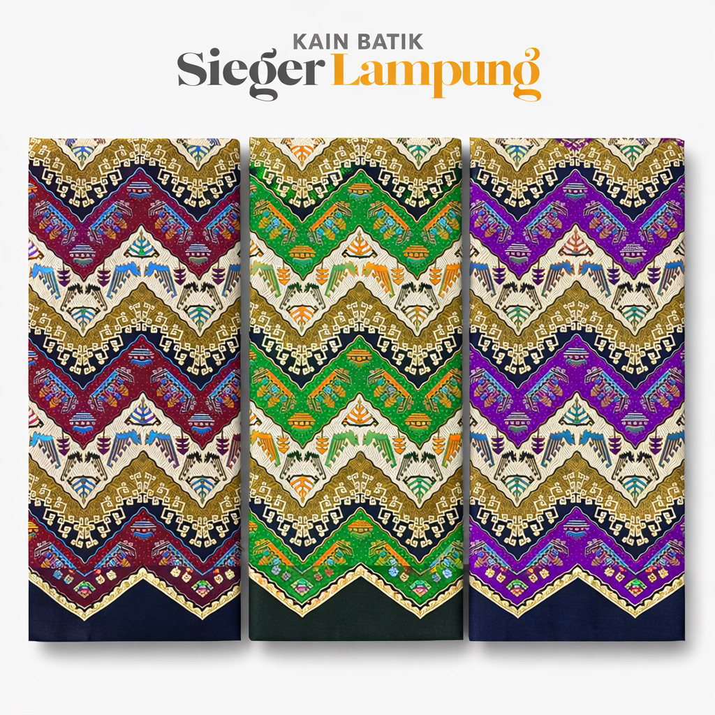 Batik Lampung Motif Siger Lampung Bahan Sanwos Bsy Batik Untuk Pria Wanita Modern Kantor Sekolah