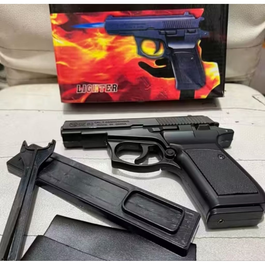PROMOO Korek Api Model Pistol z83 Full Besi Warna Hitam Ukuran Jumbo
