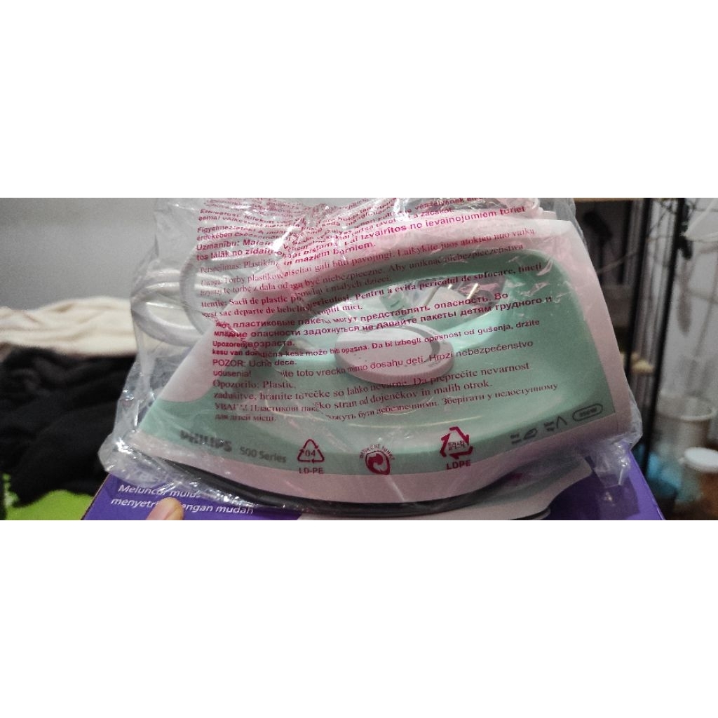 Setrika Kering Philips Seri 500 biru