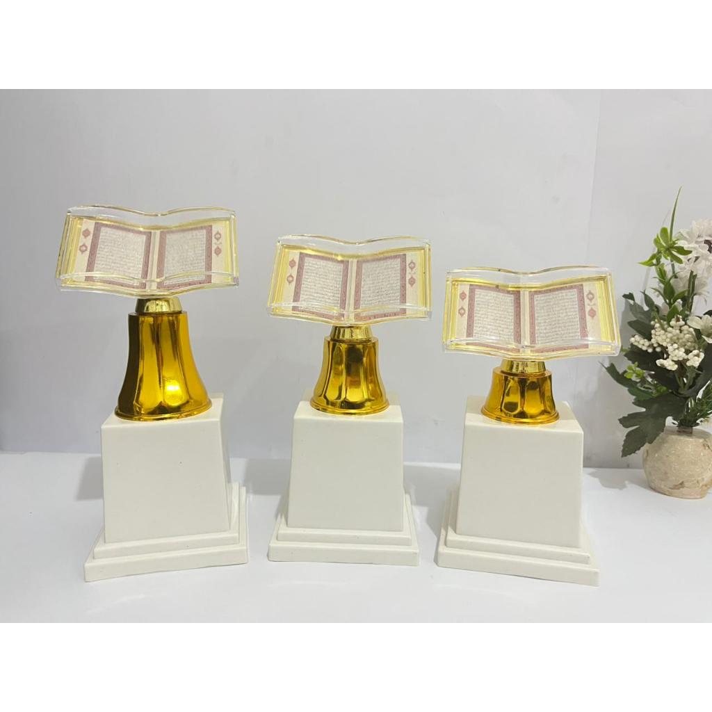 PIALA AL-QURAN TATAKAN PUTIH | PIALA MENGAJI | PIALA PLASTIK MURAH SATU SET