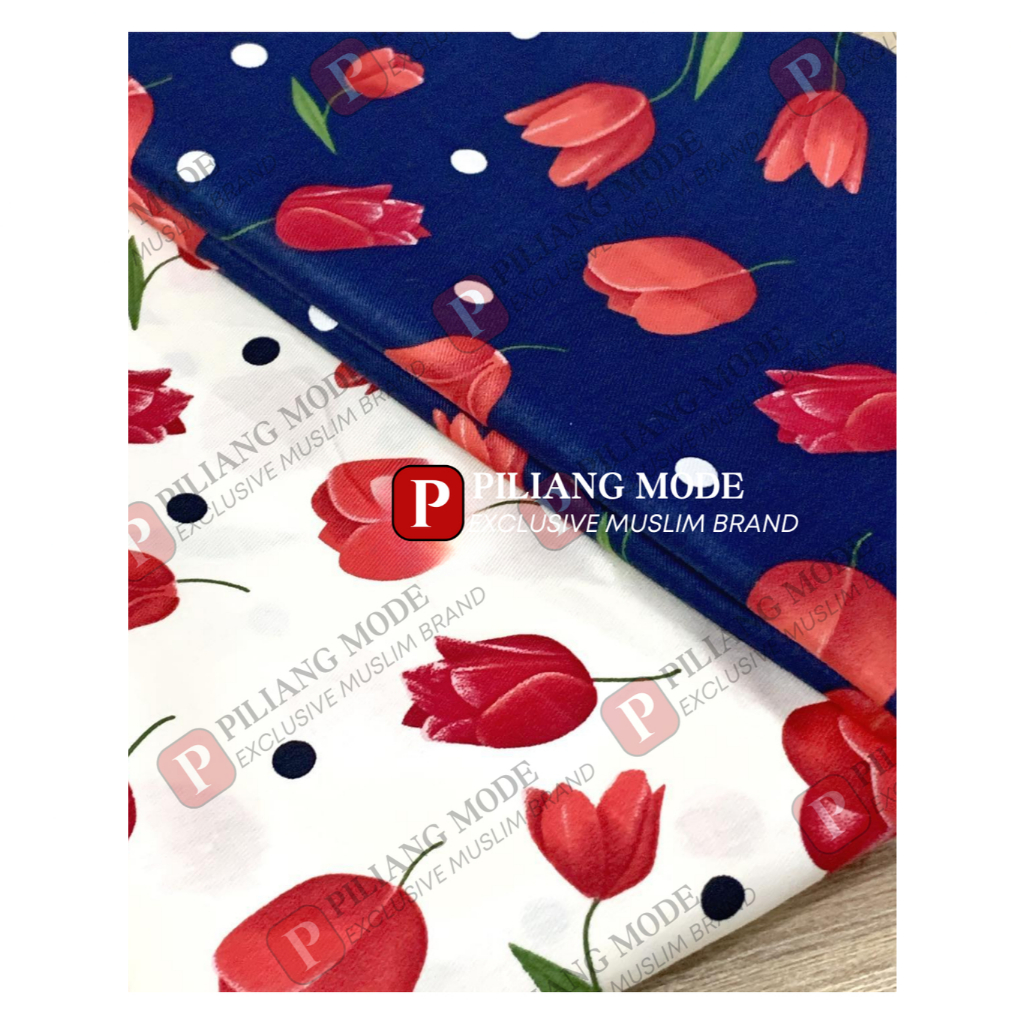 bahan katun jepang TOKAI SENKO meteran motif bunga Tulip / katun jepang original / motif tulip / kat