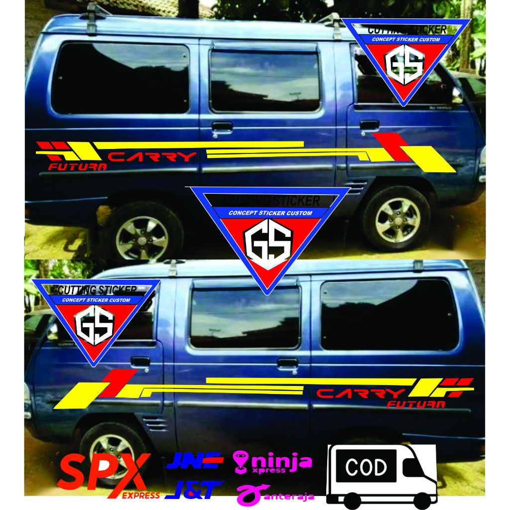 stiker list body mobil suzuki carry futura striping body carry futura terbaru