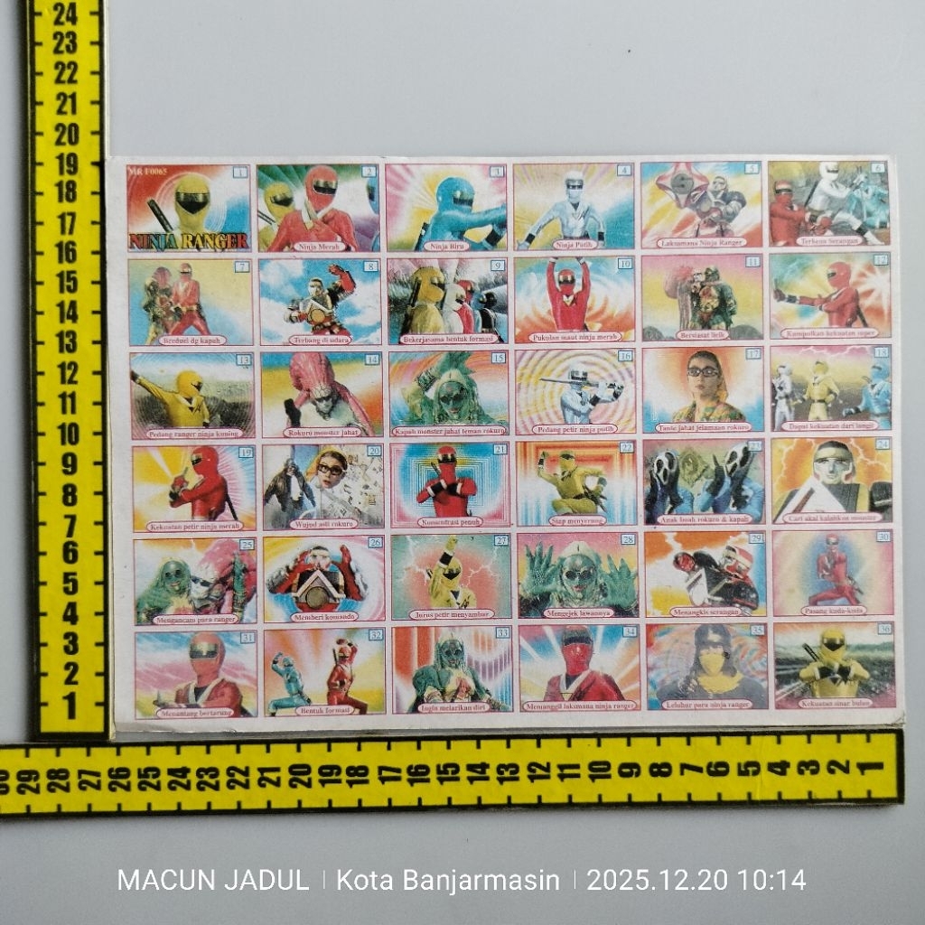 GAMBARAN UMBUL NINJA RANGER, GAMBARAN JADUL, UMBUL JADUL, MAINAN JADUL, MAINAN NOSTALGIA 90AN