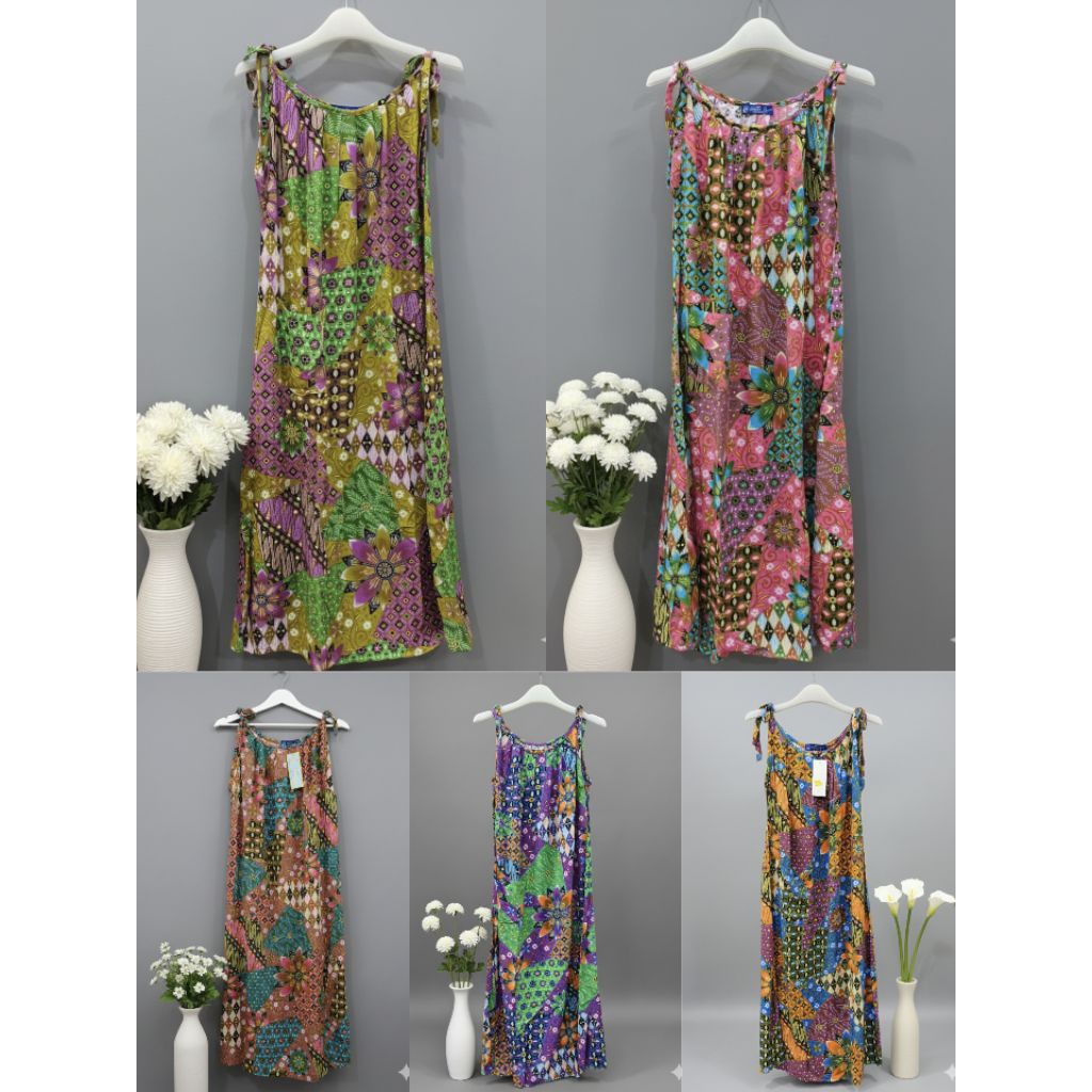 DASTER BATIK KENCANA UNGU MODEL TALI