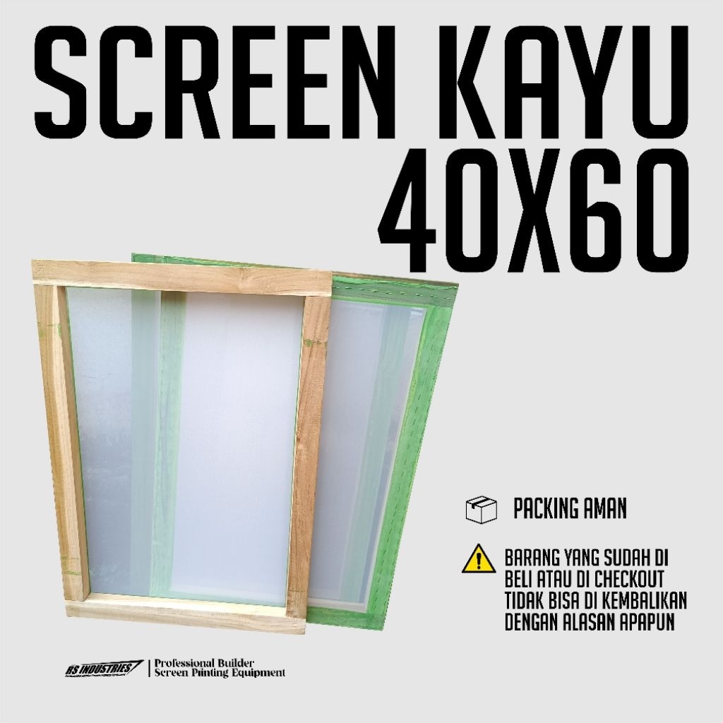 SCREEN SABLON KAYU UKURAN 40X60