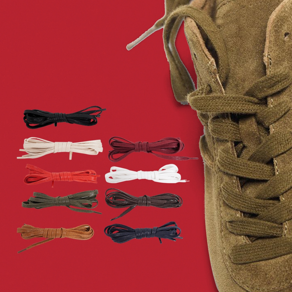 Tali Sepatu Lilin Gepeng Shoelace Tali Sepatu Casual Sneakers Tali Sepatu Tali Sepatu Running