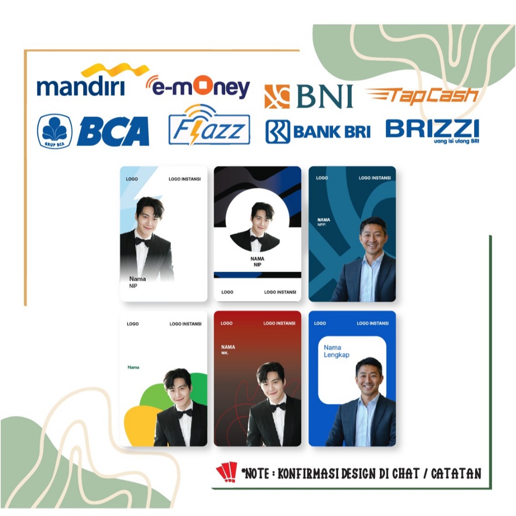 KARTU E MONEY ID CARD KARTU PEGAWAI ETOLL EMONEY MANDIRI BCA FLAZZ BNI TAPCASH BRI BRIZZI - 1 SISI