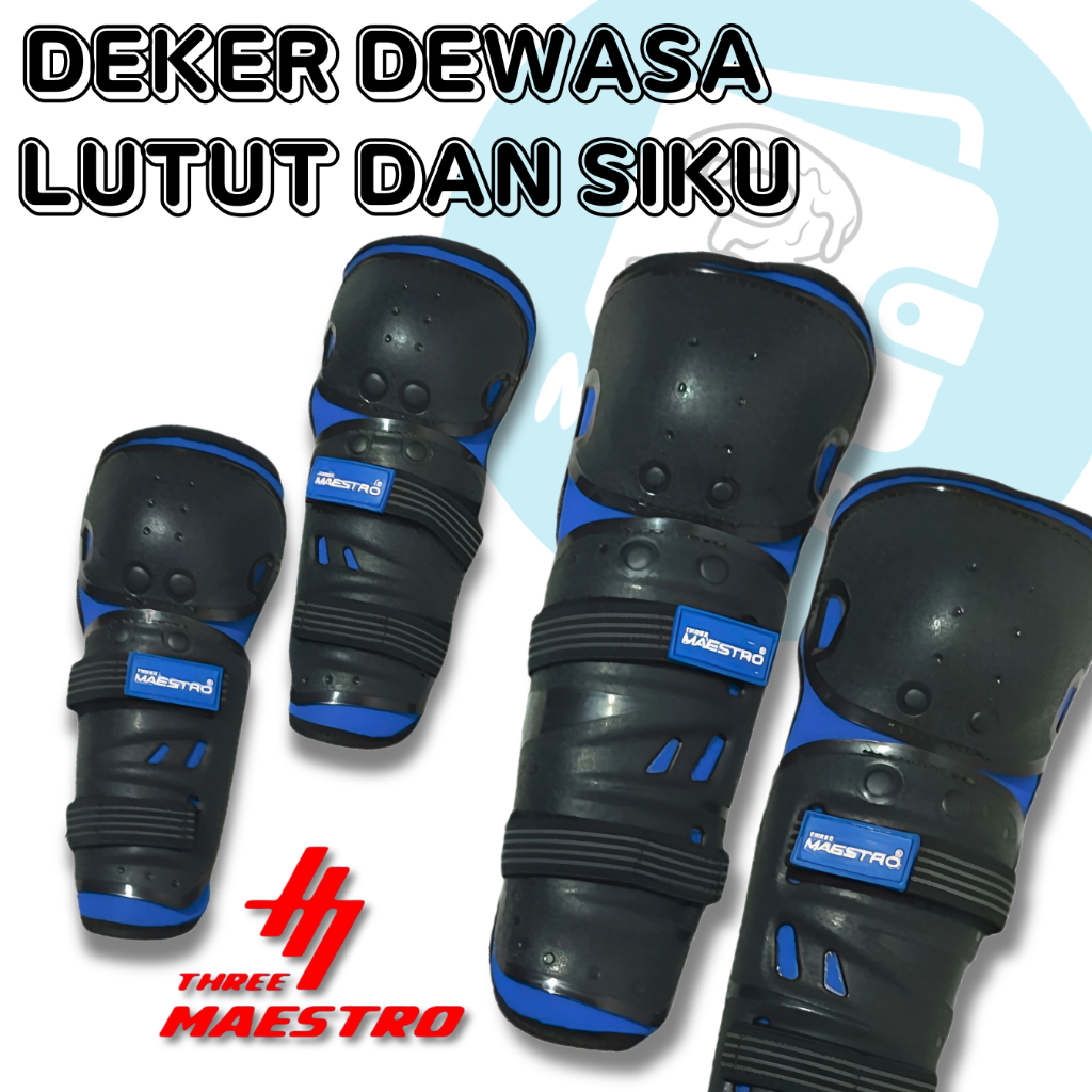 Deker Lutut Motor - decker murah satu set - Deker Decker Protektor Pelindung Lutut Siku Motor