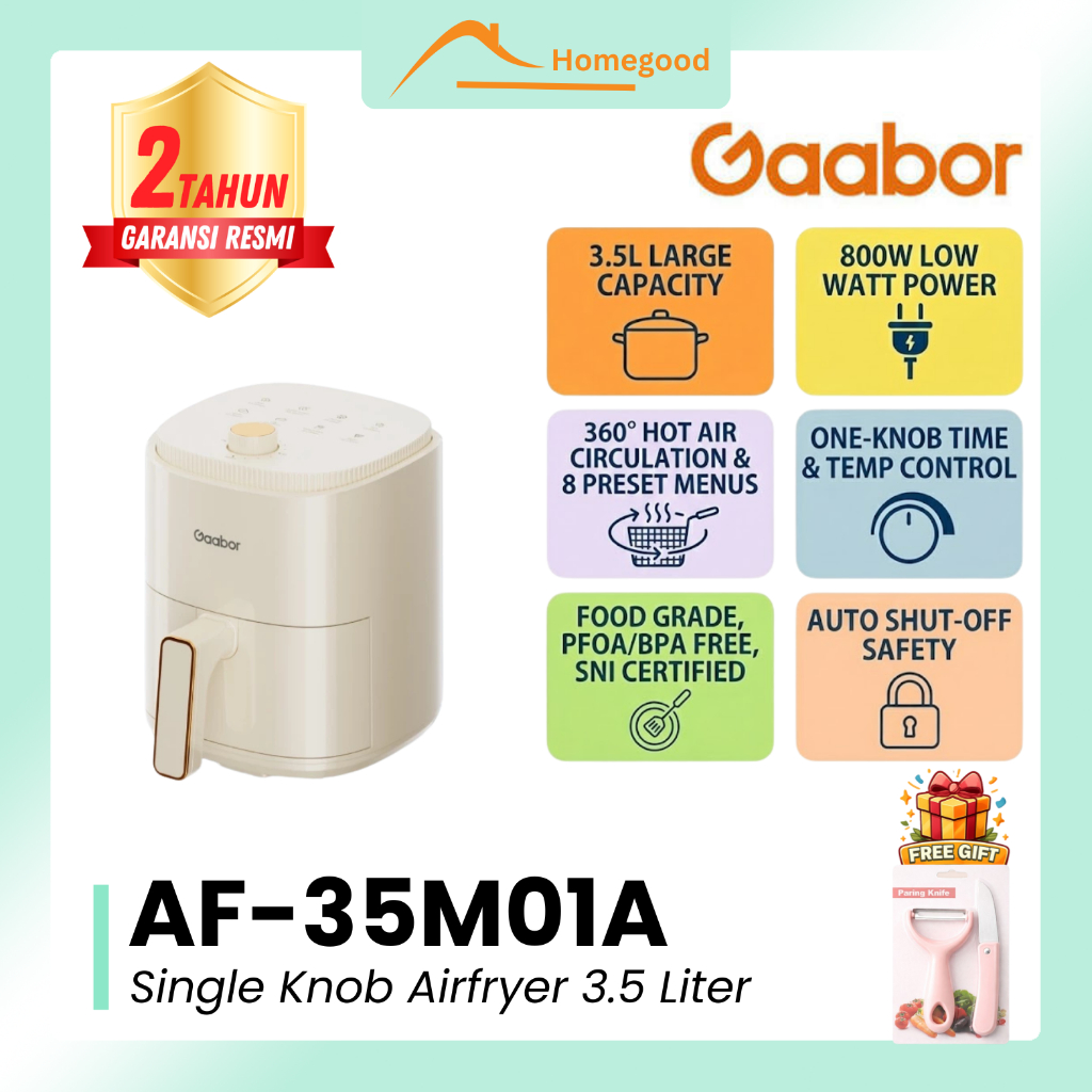 Gaabor AirFryer Air Fryer  3.5L 800 Watt