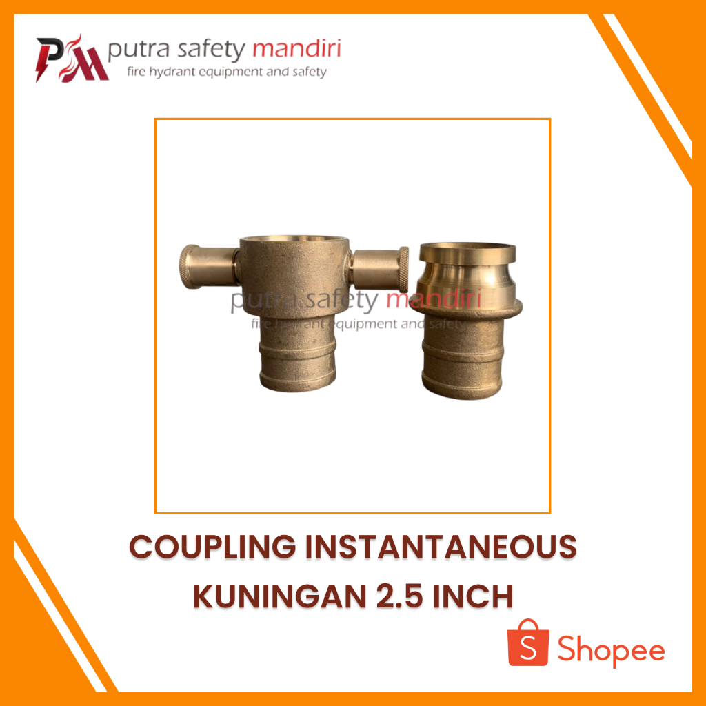 INSTANTANEOUS COUPLING 2.5" KUNINGAN KONEKTOR SELANG PEMADAM JOHN MORRIS MURAH