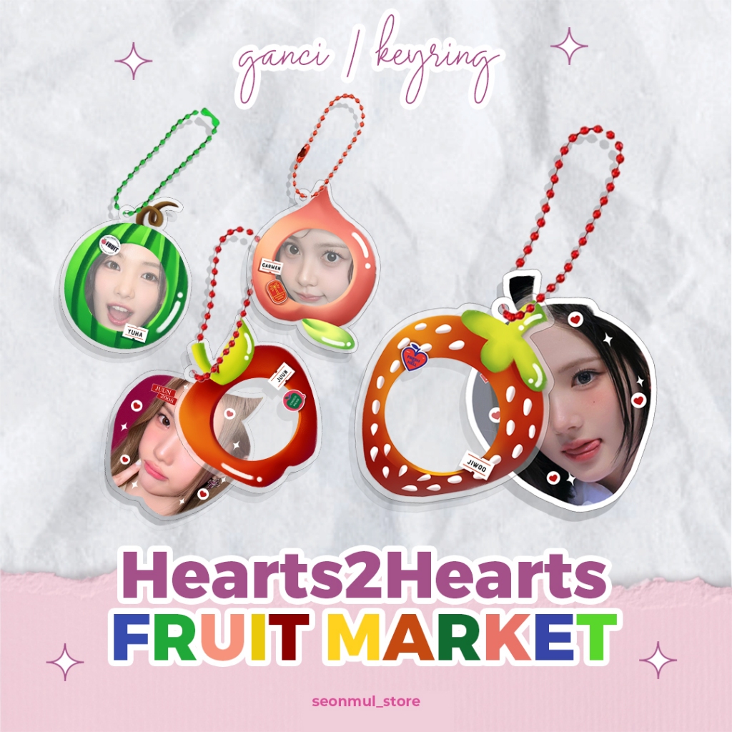 KEYCHAIN FRUIT MARKET HEARTS2HEARTS / GANCI BUAH H2H / FRUITMARKET H2H HEARTS 2 HEARTS