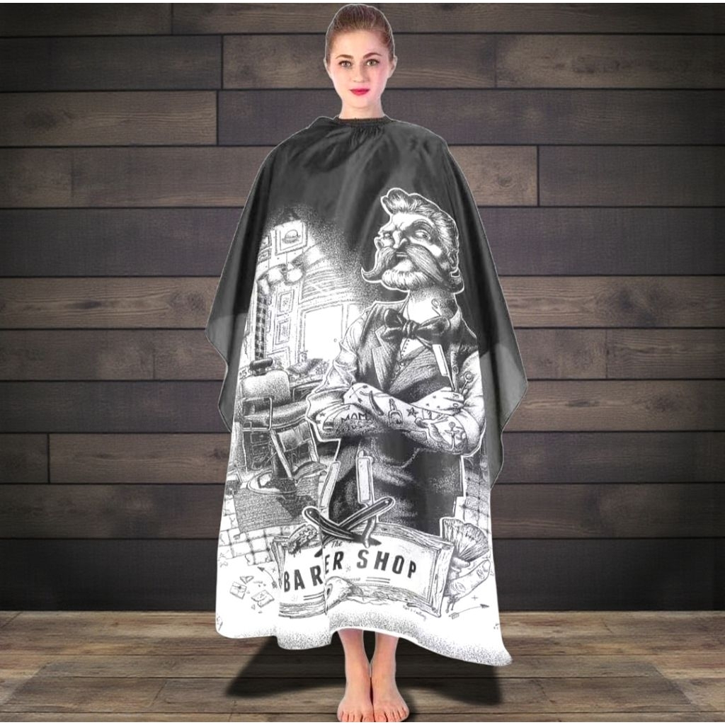 Kain Cukur Rambut Dewasa Motif Barbershop