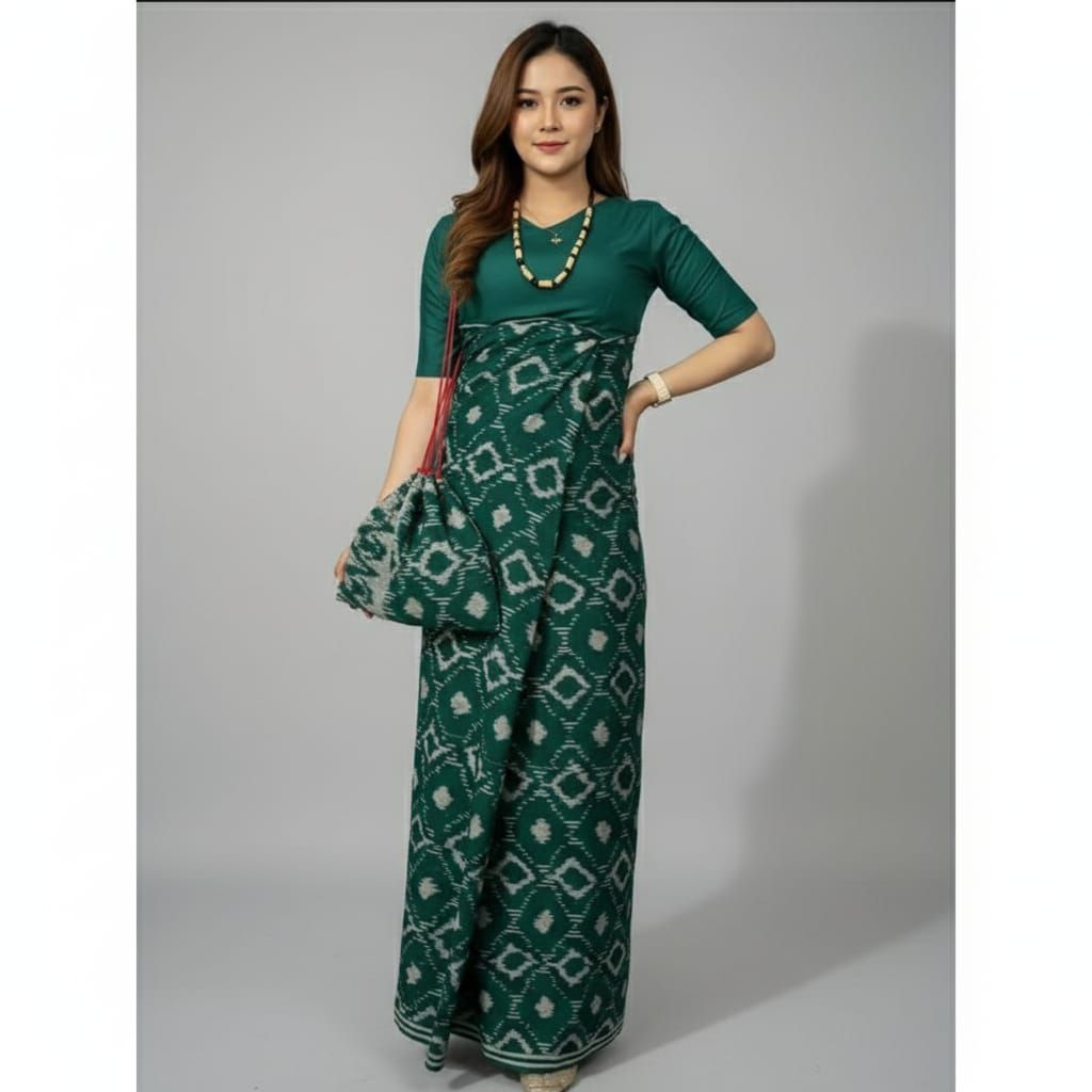 BAJU - SARUNG - TAS SEPUK 1 SETT - TENUN ASLI JEPARA - SARUNG ADAT TORAJA