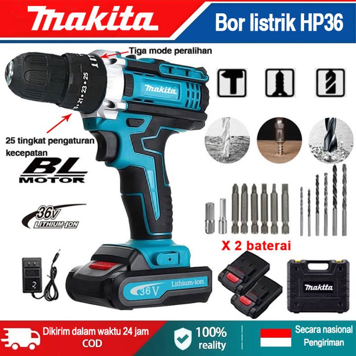 Bor Listrik Makita Mata Bor Elektrik HP36 Bor Impact Bor Tangan Alat Bor Penggerak Elektrik