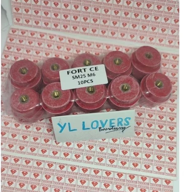 Busbar SM 25 M6/ isolator merah sm 25/ Busbar sm 25