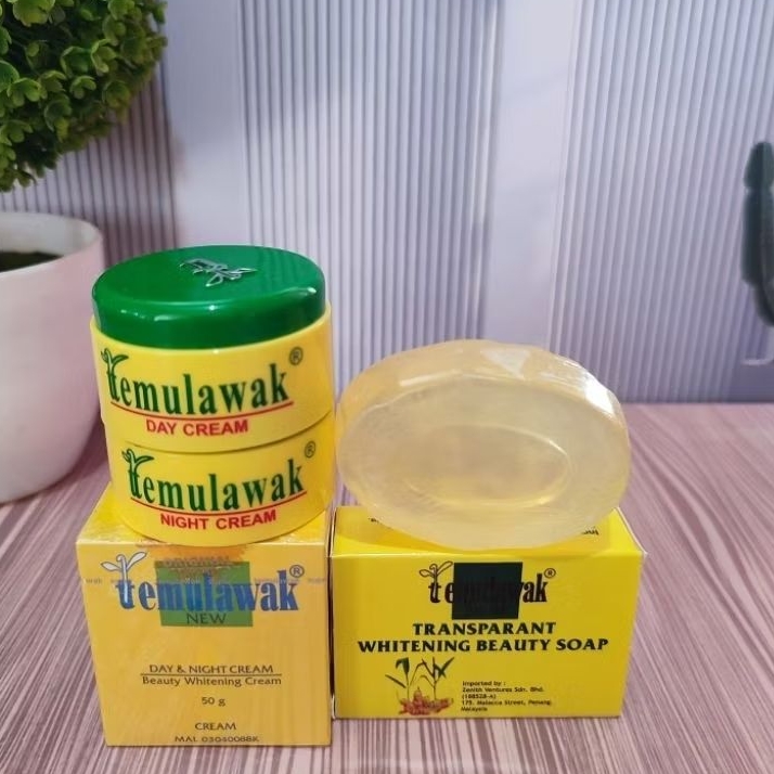 Cream temulawak original paket sabun oval (krim siang malam+sabun oval) 100% asli Malaysia