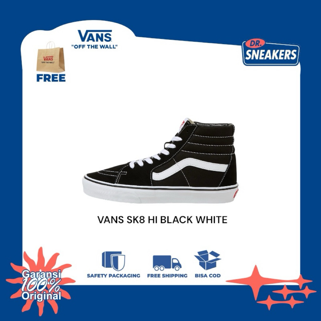 VANS SK8-HI BLACK WHITE