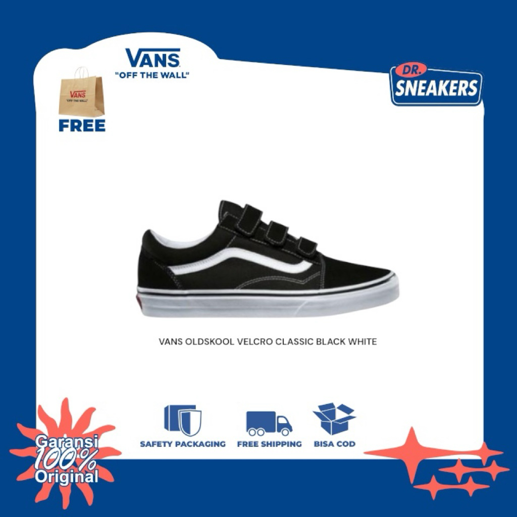 VANS OLDSKOOL VELCRO CLASSIC BLACK