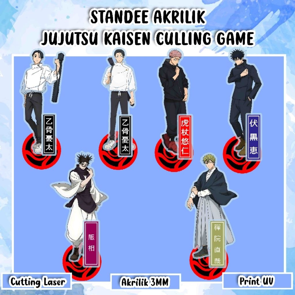 Standee Jujutsu Kaisen / Standee Akrilik Jujutsu Kaisen / Jujutsu Kaisen / Jujutsu Kaisen Culling Ga