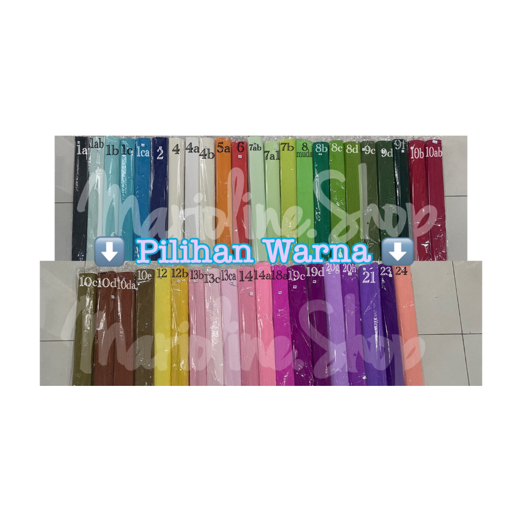 Kertas Krep Impor Tebal Itali Italia Crepe Paper Roll Paper Flower Wrapping Paper Crepe Krep Impor