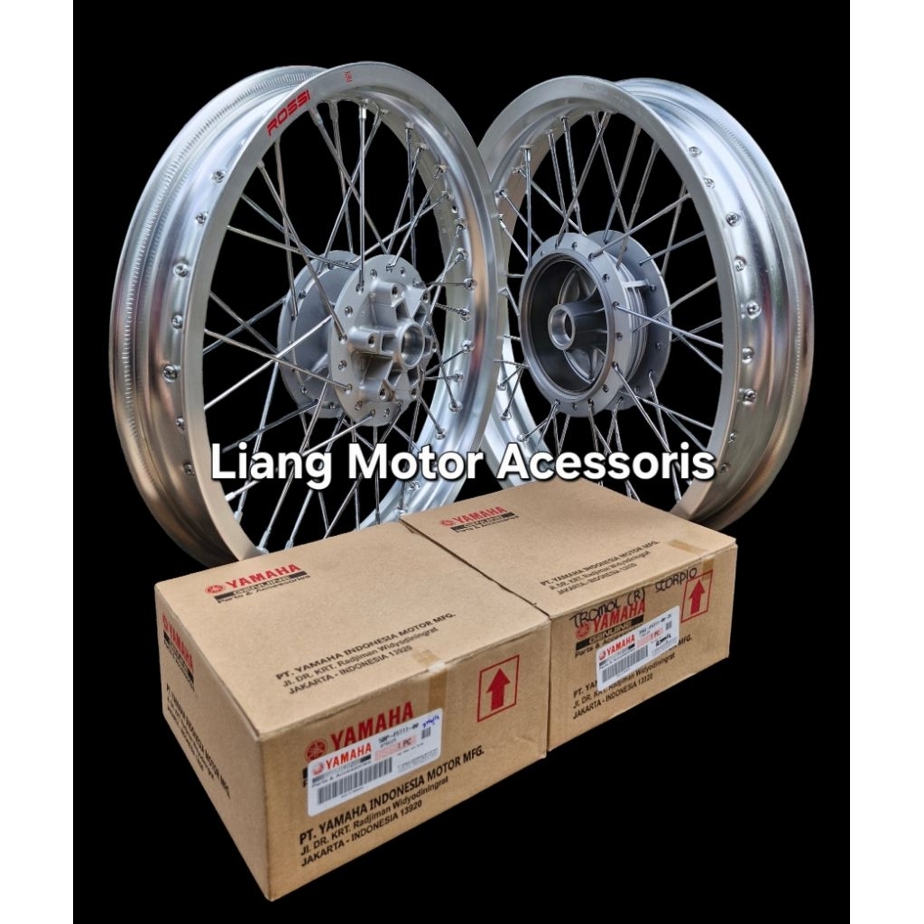 Sepaket Velg Jari2 Ring 17 / 18 Tromol Set Original Yamaha Scorpio / Scorpio Z. Velg Tanpa Ban