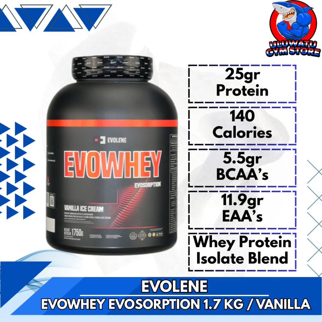 EVOLENE EVOWHEY Protein 50 servings Whey Protein Isolate Blend BPOM - Evosorption Evo Whey 1550gr