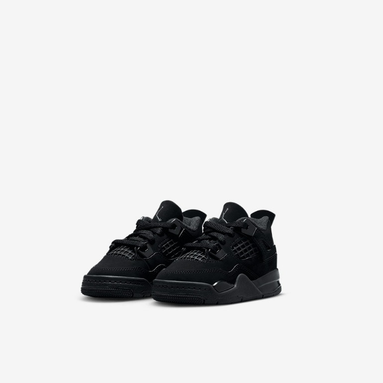 Sepatu Basket Anak Nike Jordan 4 Retro OG Kids (TD) Black Cat IB4387-010