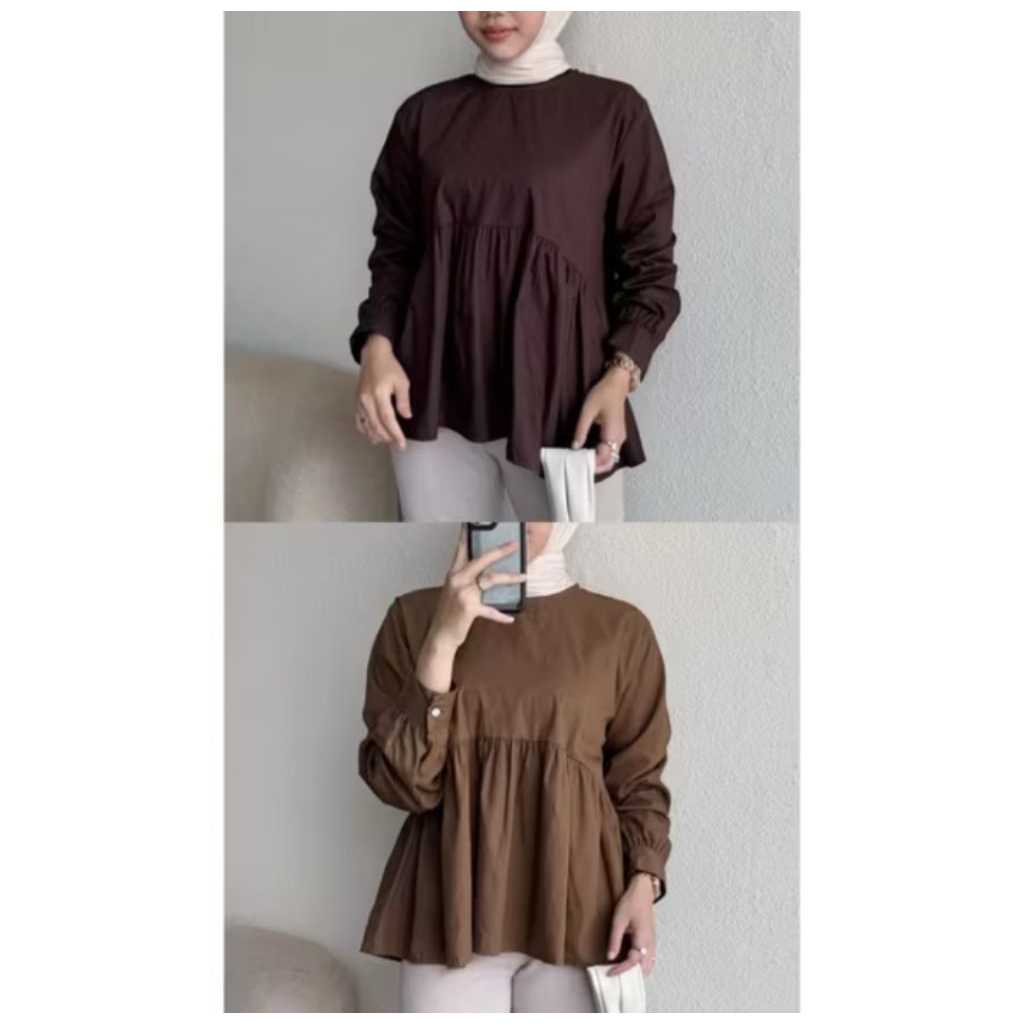 Tavia blouse/ blouse atasan katun/ Baju wanita