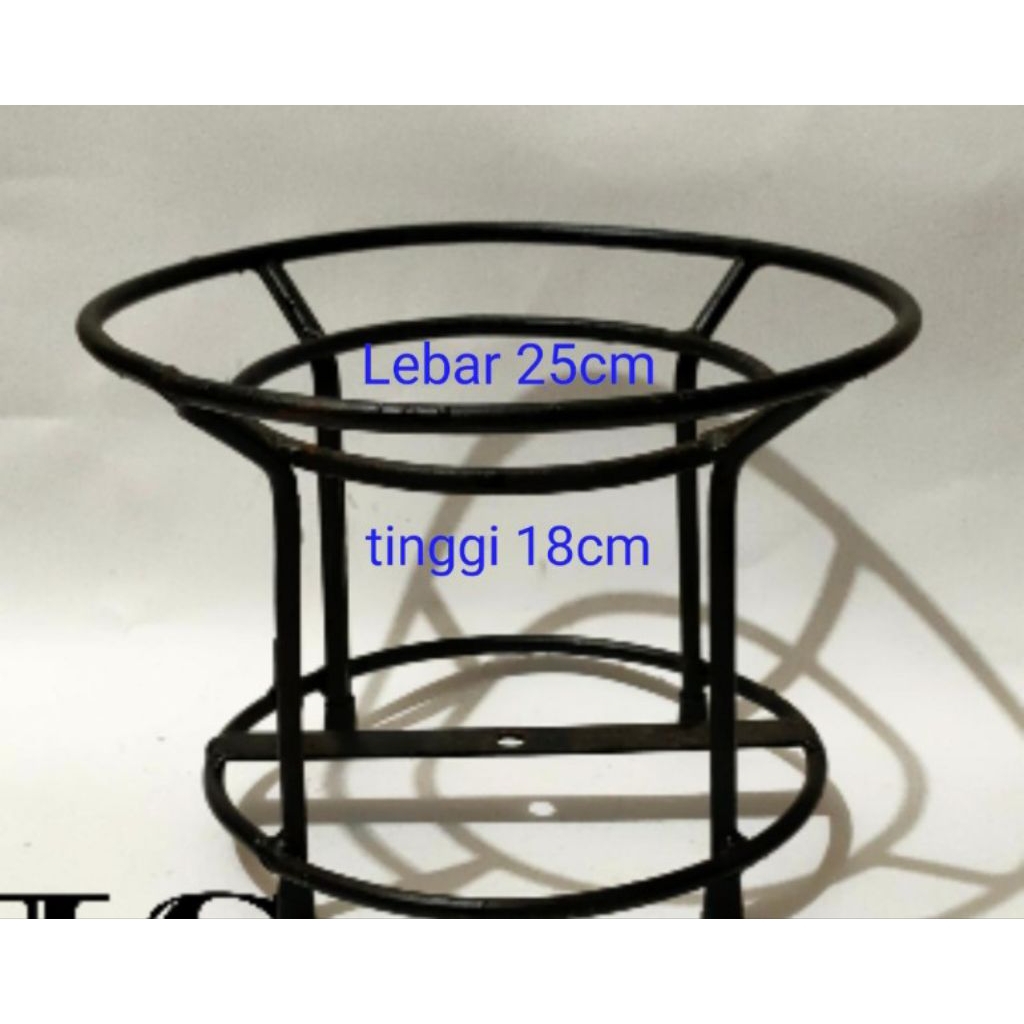 Rangka Besi behel kaki meja tatakan kompor semawar pendek 25 cm