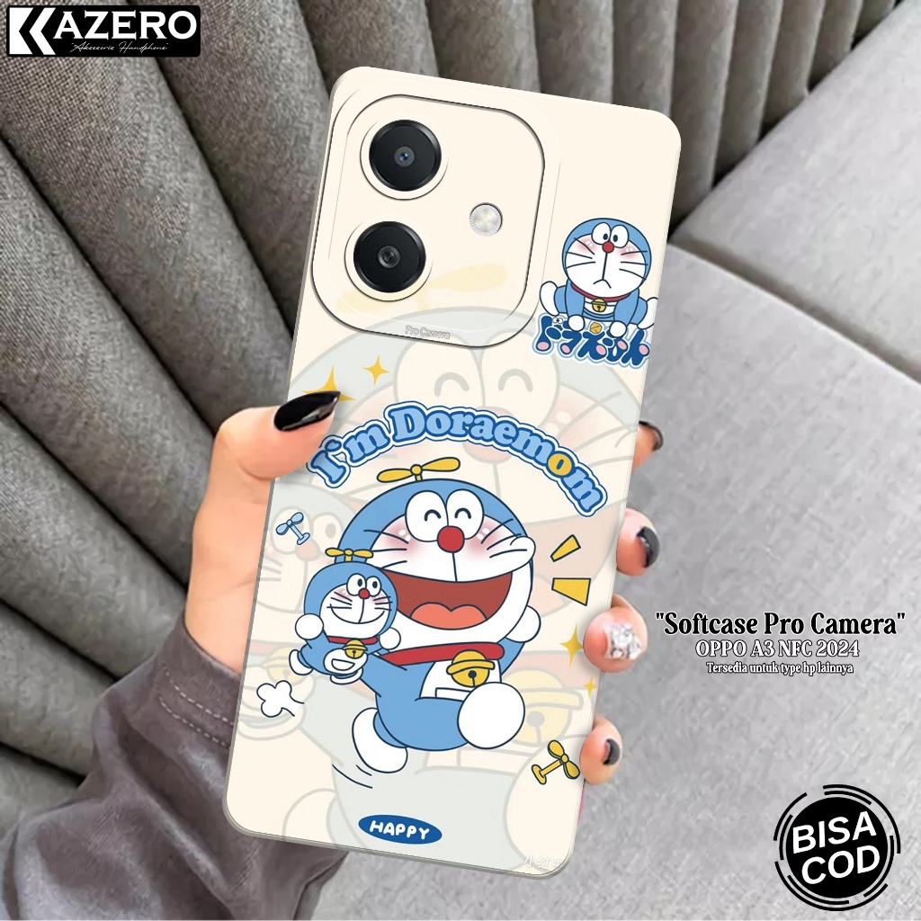 KAZERO Softcase OPPO A3 NFC 2024 Fashion Case Kartun Case OPPO A3 NFC 2024 Silikon Pro Camera Kesing