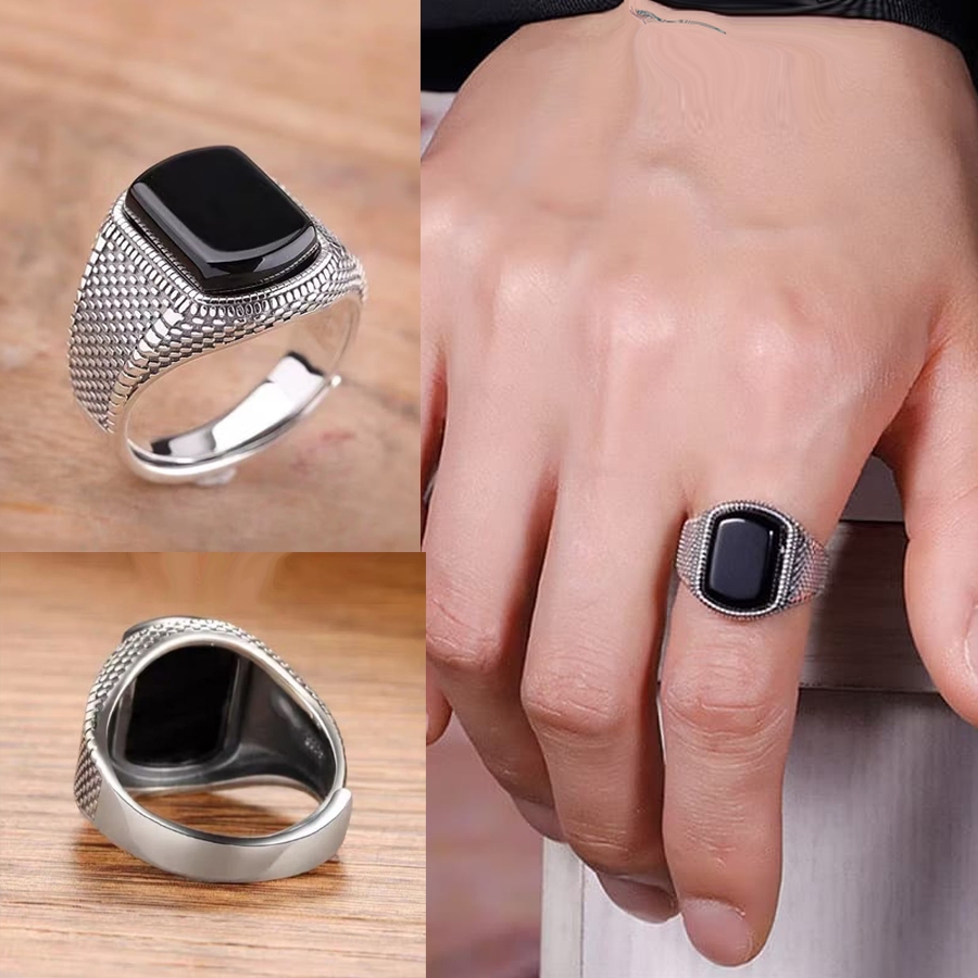 1 Buah Cincin Pria Cincin Metal Pria Aksesoris Pria