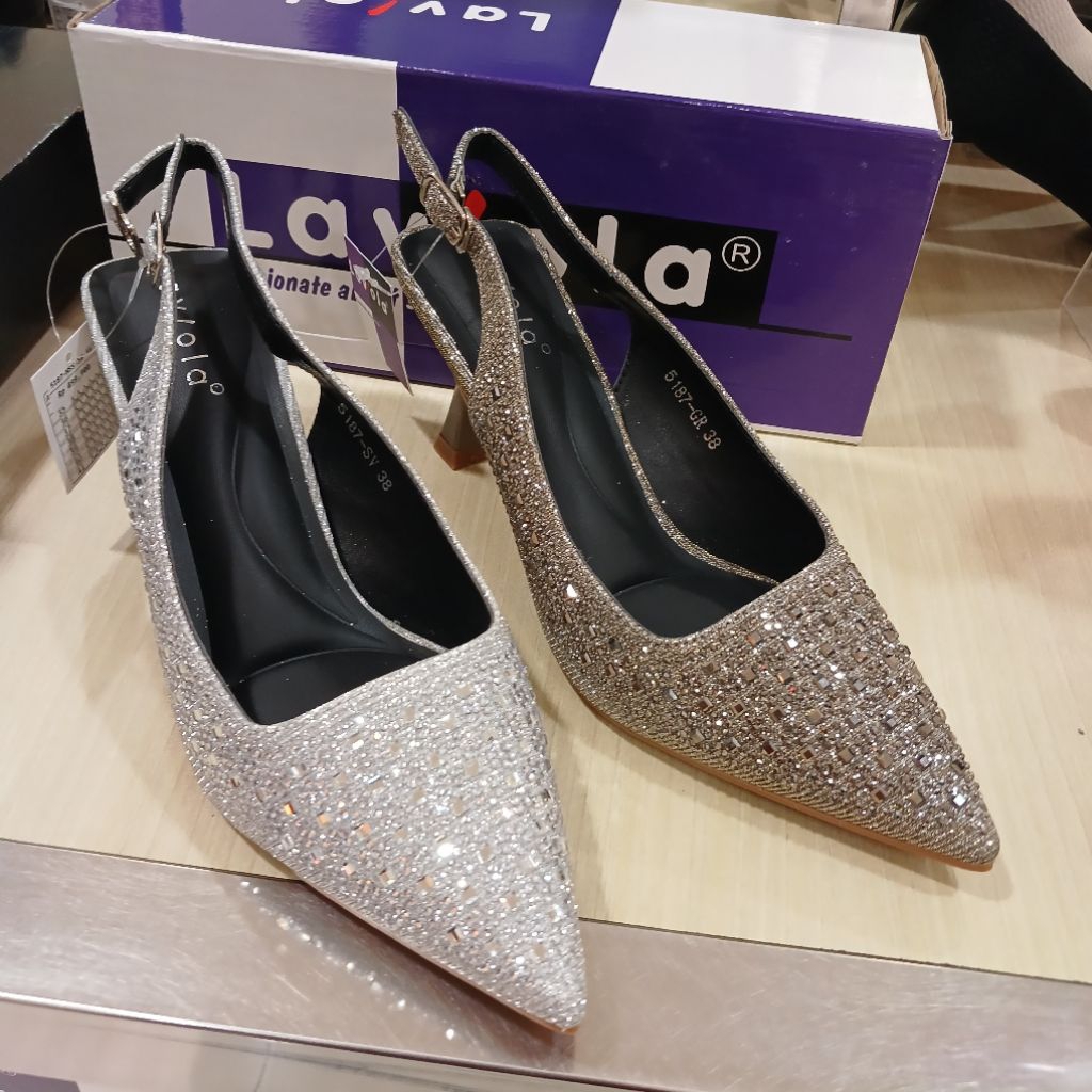 sepatu wanita slingback heels 6cm LAVIOLA ori dari matahari