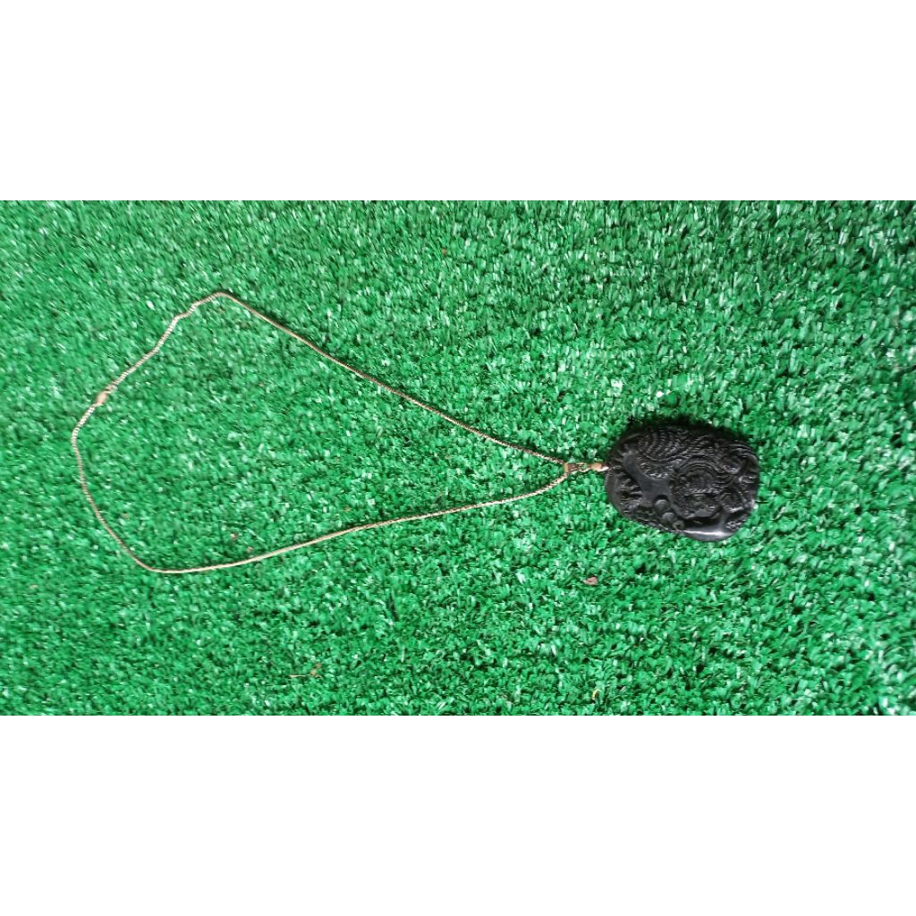 Kalung Perak Liontin Macan Hitam Antik