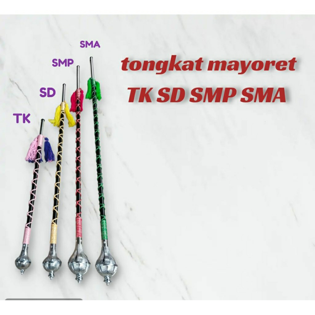 Tongkat Mayoret Drumband Lentur untuk Latihan TK SD SMP SMA