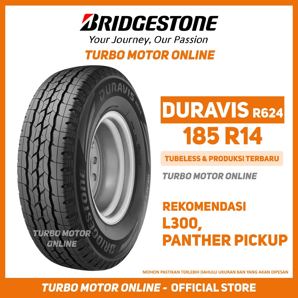 Ban Bridgestone Duravis R624 185 R14 Ban Mobil L300 Panther Pickup