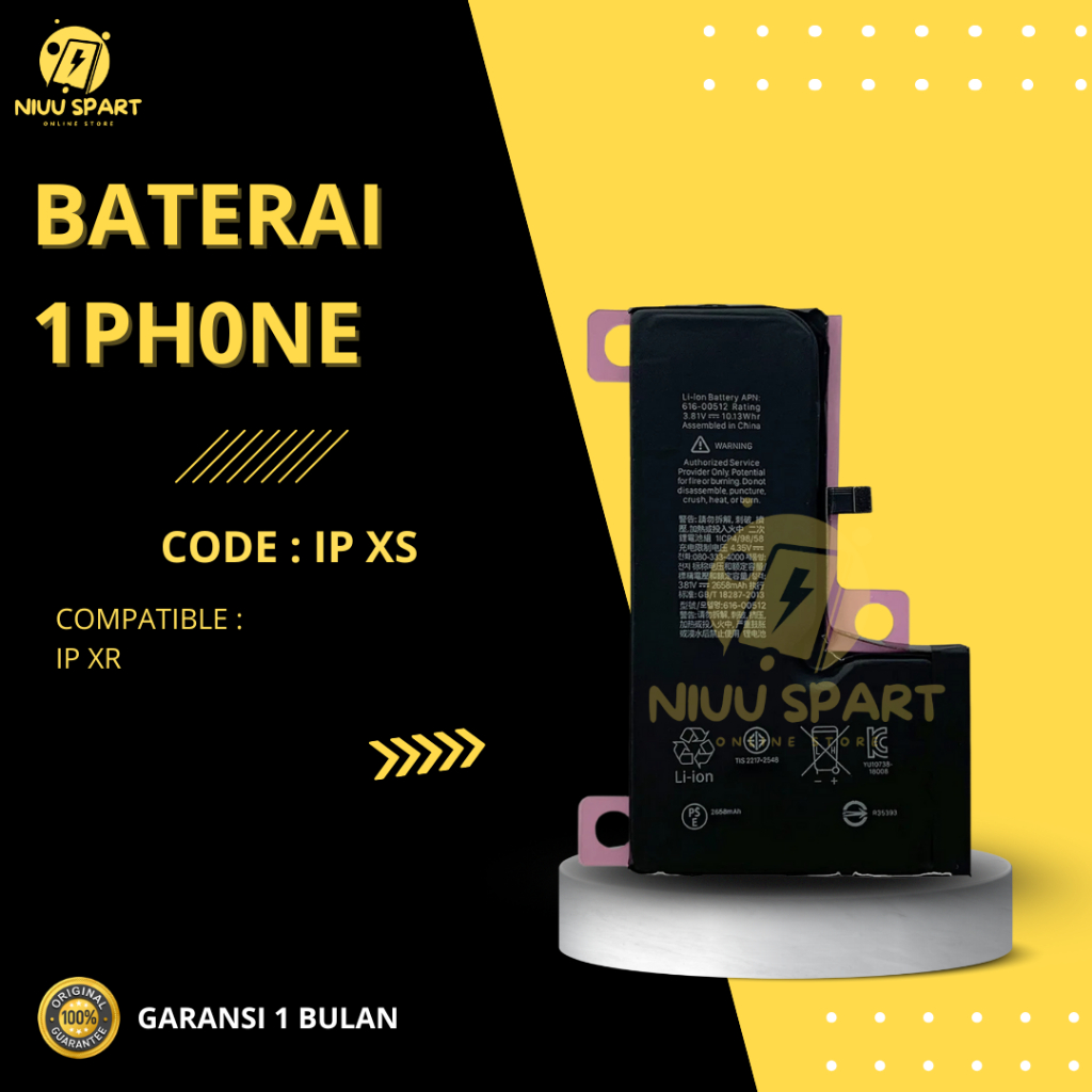 BATERAI BATTERY IPHONE XS DOUBLE [IC POWER] ORIGINAL