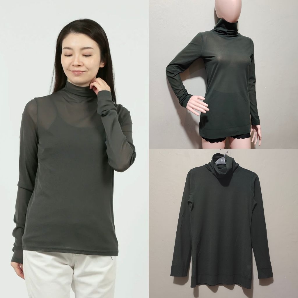 RED by ELLOI seamless turtleneck army turtleneck seamless turtleneck top turtleneck transparent turt