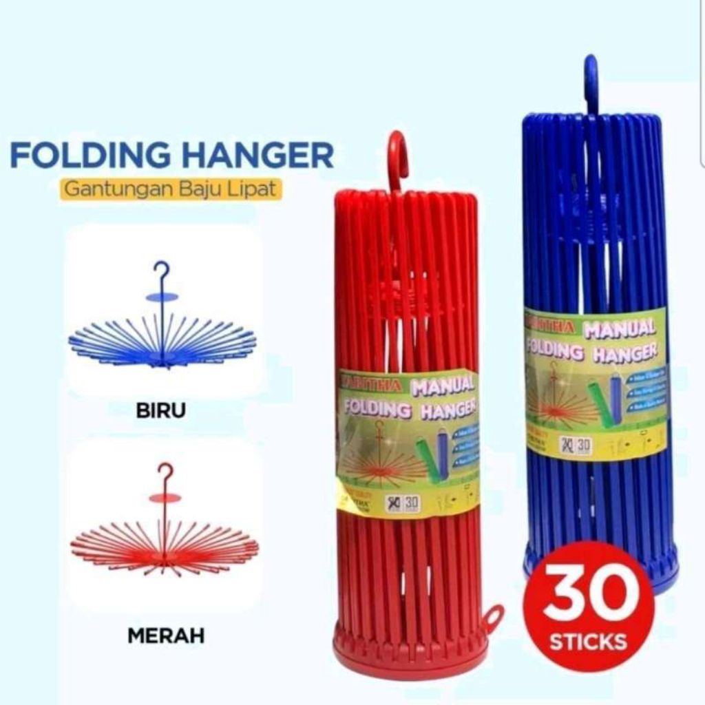 folding hanger jemuran baju bayi bulat 30stik / jemuran bulat gantung