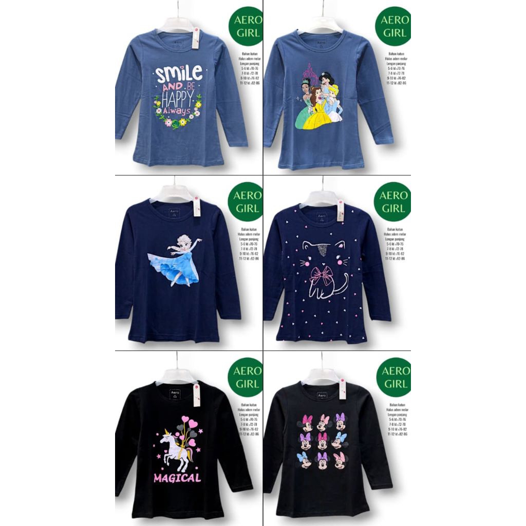 TERMURAH KAOS ANAK PEREMPUAN BY AERO GIRLS MURAH