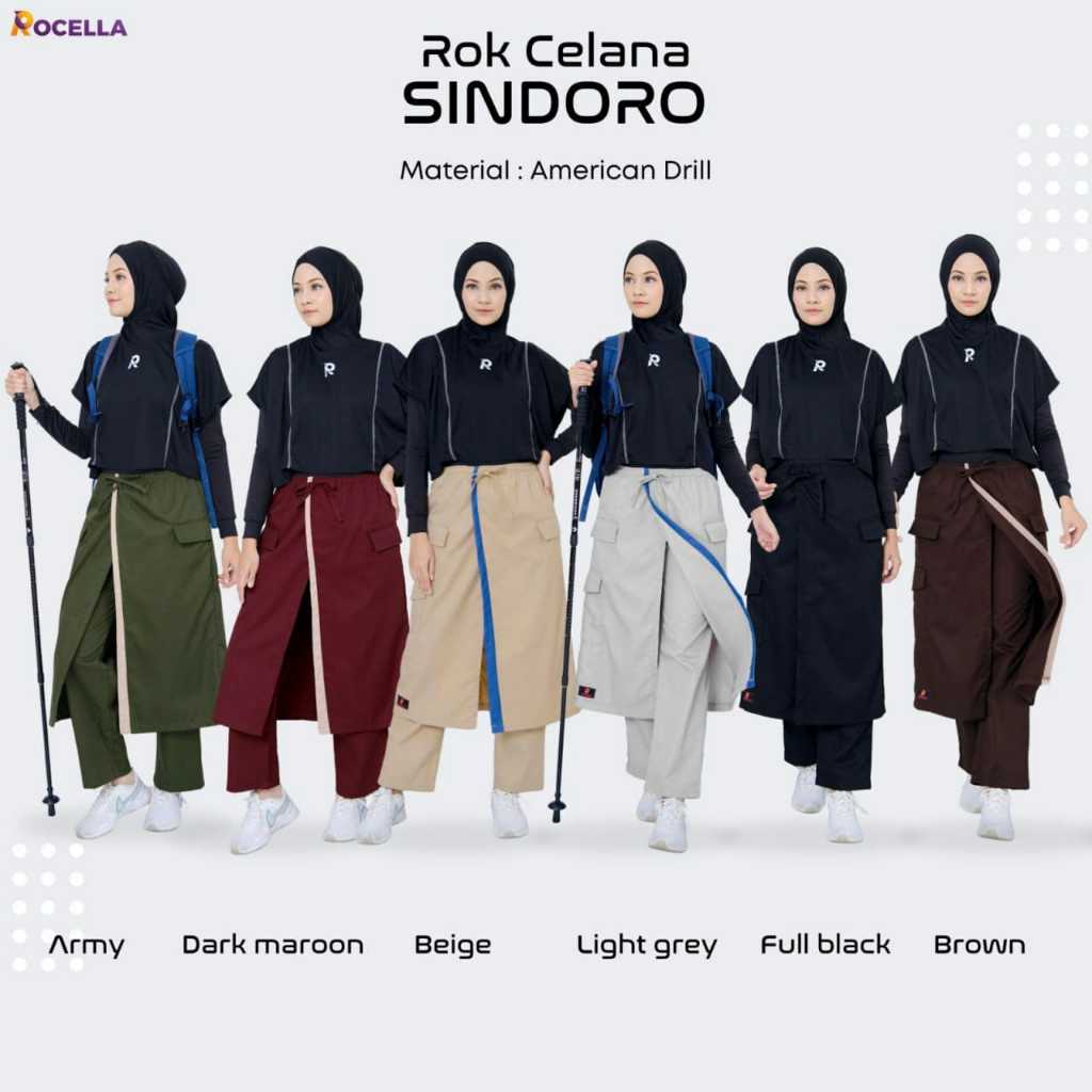 READY Rok Celana Muslimah Sindoro - Rok Celana Terlaris - Rok Celana Sindoro Rocella original kekini