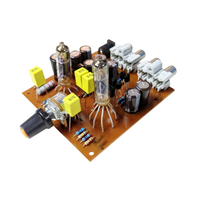 Kit preamp tabung tube 6J2B subminiature pre amplifier stereo line stage 6J2