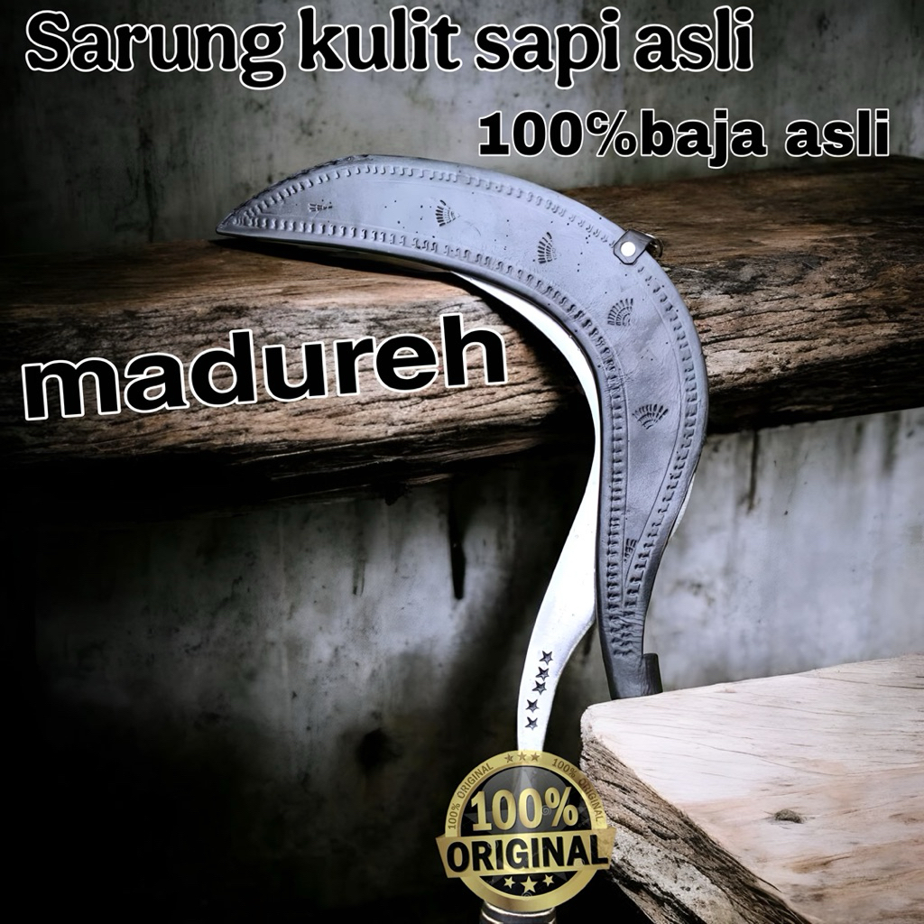 Sarung Kulit Sapi Asli +Aret Rumput Khas Madura Siap Pakai