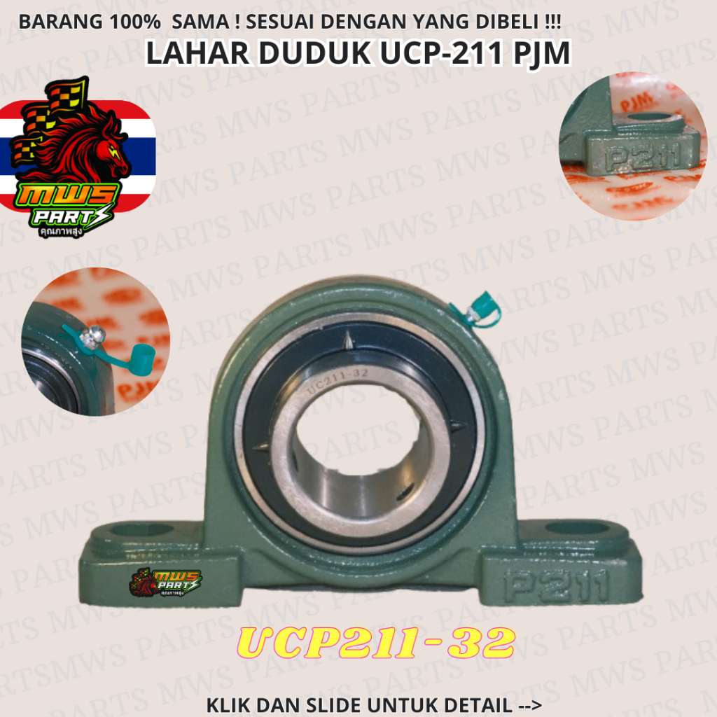 LAHAR DUDUK BEARING UCP211-32 PILLOW BLOCK BEARING UCP 211-32 P211/32 LAKER | PJM | UCP211-32