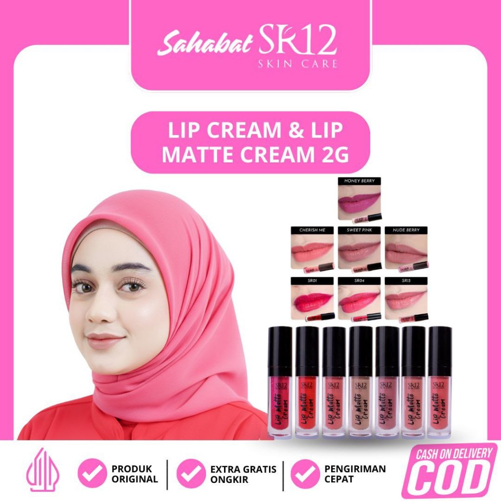 LIP SR12 ALL VARIAN LIP CREAM 2GR SR12 / LIPMATTE SR12 / LIP MATTE SR12 / LIP GLOW